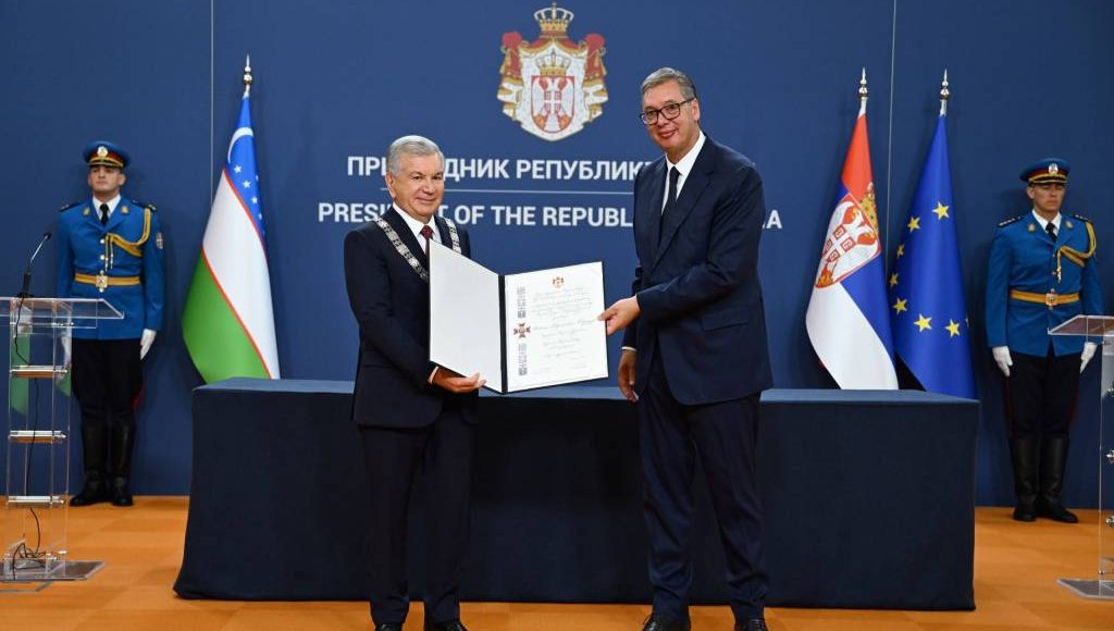 O‘zbekiston Prezidenti Serbiya Respublikasi ordeni bilan taqdirlandi