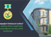 2026 йил учун “Инсон ҳуқуқлари ҳимояси учун” кўкрак нишонига номзодларни тавсия этиш бошланди