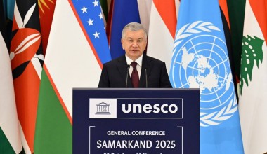 Address by the President of the Republic of Uzbekistan Shavkat Mirziyoyev at the opening ceremony of the 43rd session of the UNESCO General Conference