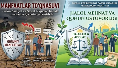 МАНФААТЛАР ТЎҚНАШУВИ –  ИНСОН, ЖАМИЯТ ВА ДАВЛАТ ҲУҚУҚЛАРИ ҲАМДА МАНФААТЛАРИГА  ПУТУР ЕТКАЗИШДИР