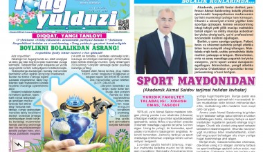 SPORT MAYDONIDAN ILM CHO‘QQISI SARI...