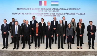 O‘zbekiston Prezidenti Fransiyaning yetakchi kompaniya va banklari rahbarlari bilan uchrashdi