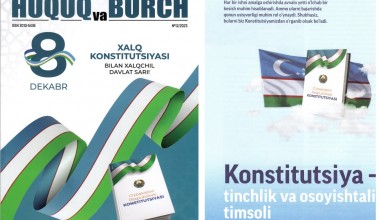 Konstitutsiya – tinchlik va osoyishtalik timsoli