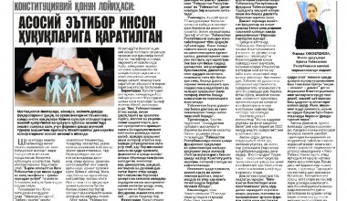 KONSTITUTSIYAVIY QONUN LOYIHASI: ASOSIY E’TIBOR INSON HUQUQLARIGA QARATILGAN