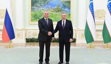 O‘zbekiston Respublikasi Prezidenti Rossiya Davlat Dumasi Raisi bilan uchrashuv o‘tkazdi
