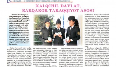 XALQCHIL DAVLAT, BARQAROR TARAQQIYOT ASOSI