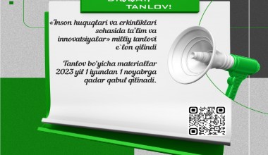 Tanlovga arizalar qabul qilish davom etmoqda