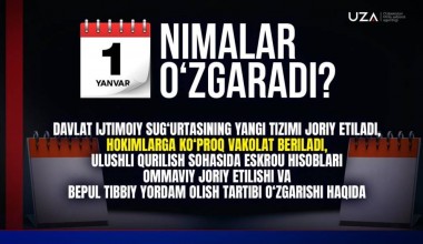 Qonunchilikda 1 yanvardan nimalar o‘zgaradi? (+video)