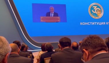 Акмал Саидов Астана шаҳрида Қозоғистон Республикаси Конституциясининг 30 йиллигига бағишлаб ўтказилган тантанали тадбирда сўзга чиқди