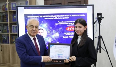 “Инсон ҳуқуқлари ва эркинликлари соҳасида таълим ва инновациялар” миллий танлови ғолиблари тақдирланди